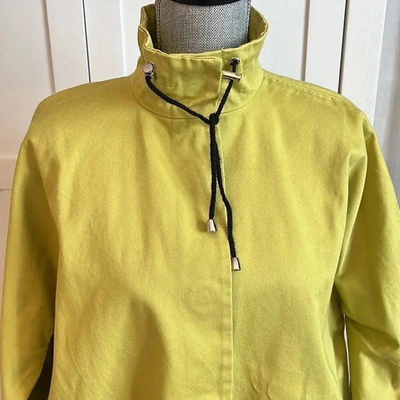 MARLA WYNNE NWOT Pear Green Twill Tent Jacket, Size S - Picture 2 of 11